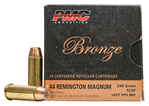 PMC Ammunition 74010 PMC 44 REM MAG 240GR TCSP 25RD 20BX/CS