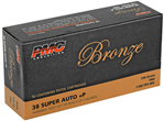 Pmc 74078 PMC 38SA Bronze  38 Super +P 130 gr Full Metal Jacket (FMJ) 50 Bx/ 20 Cs
