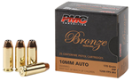 Pmc 74096 PMC 10B Bronze  10mm Auto 170 gr Jacketed Hollow Point (JHP) 25 Bx/ 20 Cs
