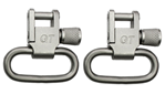 Grovtec Usa Inc 75619 Grovtec US Inc GTSW03 Locking Swivel  Set Rifle 1" Satin Nickel Steel