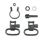 Grovtec Usa Inc 75627 Grovtec US Inc GTSW41 Barrel Band Swivel Set Rifle/Shotgun 1" Black Uberti 1866