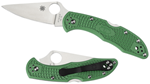 76389 Spyderco C11FPGR Delica 4 Lightweight 2.88" Folding Drop Point Plain VG-10 SS Bl