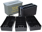 Mtm Molded Prod 80240 MTM Case-Gard ACO Ammo Can Organizer Trays Black Polypropylene
