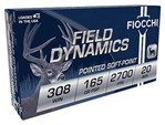 Fiocchi Ammunit 82414 Fiocchi 308D Rifle Shooting 308 Winchester/7.62 NATO BTSP 165 GR 20Box/10Case