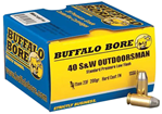 8298 Buffalo Bore Ammunition 23F/20 Outdoorsman  40 S&W 200 gr Hard Cast Flat Nose (H