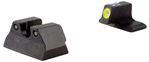 84568 Trijicon 600600 HD Night Sight Set 3-Dot Tritium Green with Yellow Outline Front