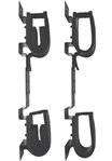 85651 Rugged Gear 10065 Screw Mount Double Hook 2 Rifle/Shotgun Black Steel