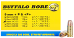 86238 Buffalo Bore Ammunition 24C/20 9mm Luger +P+ JHP 147GR 20Box/12Case