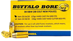 86245 Buffalo Bore Ammunition 20.5A/20 Pistol  38 S&W 125 gr Hard Cast Flat Nose (HCFN