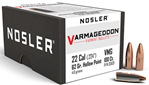 88198 Nosler 35631 Varmageddon  .22 Cal .224 62 gr Flat Base Hollow Point (FBHP) 100 P