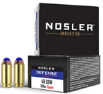 88264 Nosler 39515 Defense  40 S&W 200 gr Bonded Tipped 20 Bx/ 10 Cs