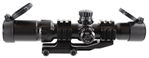 Aim Sports Inc 88571 Aim Sports JTHR1 Recon  Black Anodized 1.5-4x30mm 30mm Tube Tri-Illuminated Red/