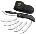 Outdoor Edge Cu 90157 Outdoor Edge RL10C RazorLite  3.50" Folding Plain Black Oxide 420J2 SS Blade TPR