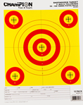Champion Traps 9063 Champion Targets 45562 Shotkeeper  5-Bullseye 50-100 yds Pistol/Rifle Yellow/Red