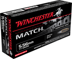 Winchester Ammu 90912 Winchester Ammo S556M Match  5.56x45mm NATO 77 gr Sierra MatchKing Hollow Point