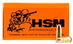 Hsm/hunting Sha 91991 HSM 9MM2R Training  9mm Luger 115 gr Full Metal Jacket (FMJ) 50 Bx/ 20 Cs