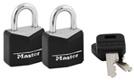 Masterlock 9204 Master Lock 121T Padlock Keyed Open With Key Keyed Alike Steel Vinyl-Covered 2 P