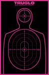 92266 Truglo TG13P6 Tru-See  Self-Adhesive Paper Silhouette Black/Pink 6 Per Pkg