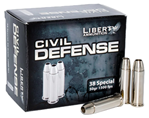 93261 Liberty Ammunition LACD38025 Civil Defense  38 Special 50 gr Hollow Point (HP) 2