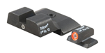 94926 Trijicon 600722 HD Night Sight Set 3-Dot Tritium Green with Orange Outline Front