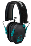 Gsm Outdoors 9585 Walker's GWPRSEMTL Razor Slim Electronic Muff Polymer 23 dB Over the Head Black