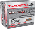 Winchester Ammu 9606 Winchester Ammo X17P Varmint X  17 Hornet 20 gr Polymer Tip Rapid Expansion 20 B