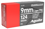96077 Aguila 1E092110 Pistol  9mm Luger 124 gr Full Metal Jacket (FMJ) 50 Bx/ 20 Cs