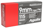 96079 Aguila 1E097704 Pistol  9mm Luger 115 gr Full Metal Jacket (FMJ) 50 Bx/ 20 Cs