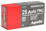 96081 Aguila 1E252110 Pistol  25 ACP 50 gr Full Metal Jacket (FMJ) 50 Bx/ 20 Cs