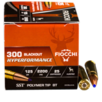 Fiocchi Ammunit 98261 Fiocchi 300BLKHA Hyperformance  300 Blackout 125 gr SST 25 Bx/ 20 Cs