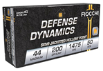 Fiocchi Ammunit 98274 Fiocchi 44B500 Defense Dynamics  44 Rem Mag 200 gr Semi-Jacketed Hollow Point (S