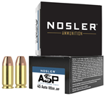 98608 Nosler 51278 Match Grade  45 ACP 185 gr Jacketed Hollow Point (JHP) 20 Bx/ 20 Cs