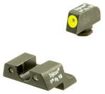 99037 Trijicon 600784 HD Night Sight Set 3-Dot Tritium Green with Yellow Outline Front