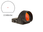 TRSR02C2500002 Trijicon 2500002 SRO  Matte Black 1x 2.5  MOA Illuminated  Adjustable Red LED Do