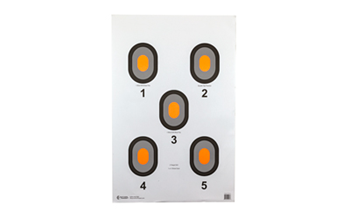 Action Targets BULLS-EYE Action Target 530OC100 Bullseye  Bullseye Paper 23" x 35" Multi-Color 100 Per Bo