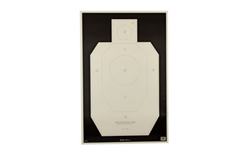 Action Targets OFFICIALLYLICEN Action Target IDPAP100 Military IDPA Silhouette Tagboard Hanging 23" x 35" Black