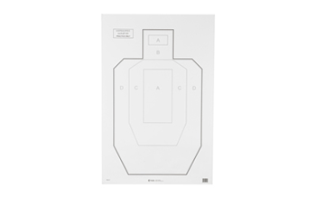 Action Targets OFFICIALUSPSAI Action Target IPSCP100 Military IPSC/USPSA IPSC Paper Hanging 23" x 35" Black/Wh