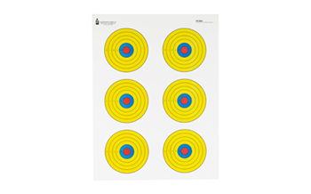 Action Targets HIGH VISIBILITY Action Target PRBE6100 High Visibility  Bullseye Paper 17.50" x 23" Multi-Color