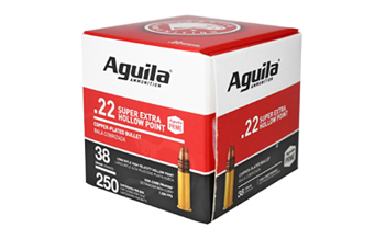 Aguila Ammuniti RIMFIRE Aguila 1B221103 Super Extra High Velocity 22 LR 38 gr Copper Plated Hollow Point