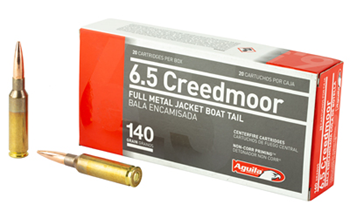 AGA1E650110 Aguila 1E650110 Rifle  6.5 Creedmoor 140 gr Full Metal Jacket Boat-Tail (FMJBT)