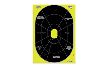 Allen EZAIMNON-ADHESI EZ-Aim 15220 Splash Reactive Target Oval Paper Hanging Handgun 12" x 18" Black/Y