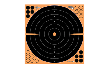 Allen EZ AIM ADHESIVE EZ-Aim 15227 Splash Reactive Target Self-Adhesive Paper Black/Orange Bullseye In