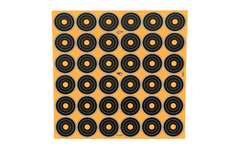Allen EZ AIM ADHESIVE EZ-Aim 15250 Splash Reactive Target Self-Adhesive Paper Black/Orange 1" Bullseye