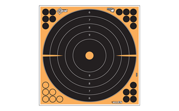 Allen EZ AIM ADHESIVE EZ-Aim 15317 Splash Reactive Target Self-Adhesive Paper Black/Orange Bullseye In