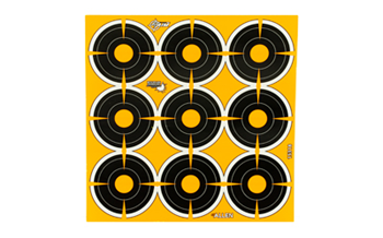Allen EZ AIM ADHESIVE EZ-Aim 15318 Splash Reactive Target Self-Adhesive Paper Black/Orange 2" Bullseye