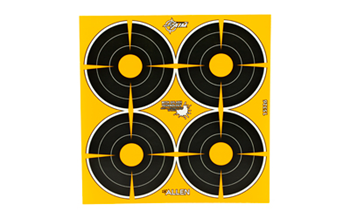 Allen EZ AIM ADHESIVE EZ-Aim 15326 Splash Reactive Target Self-Adhesive Paper Black/Orange 3" Bullseye