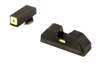 Ameriglo CAP-COMBATIVEAP AmeriGlo GL615 CAP Night Sight Set Tritium Green with LumiGreen Outline Front, B