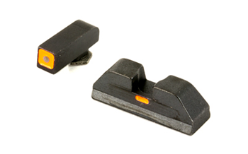 Ameriglo CAP-COMBATIVEAP AmeriGlo GL616 CAP Night Sight Set Tritium Green with Orange Outline Front, Blac