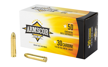 Armscor AMMO FAC30C-1N ARMSCOR 30CARB 110GR FMJ 50/1000