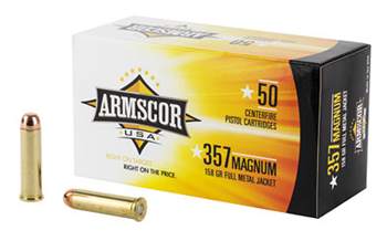 Armscor AMMO FAC357-6N ARMSCOR 357MAG 158GR FMJ 50/1000
